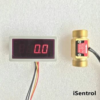

US208MT +YF-B6 2-45L/min flow sensor Flow Meter Totalizer and Alarmer Flow Rate Display for water Flow Sensor iSentrol Sensor