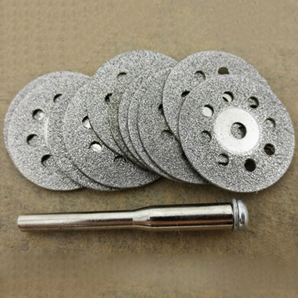 

Brand New 12pcs Rotary Tool Circular Saw Blades Cutting Discs Mandrel Cut off 10 Circular Saw Blades and 2 Mandrel