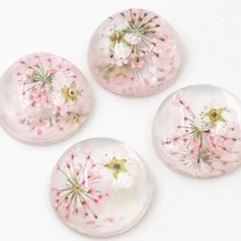 Новая мода 10 шт 20 мм розовый натуральный сушеный белый Хризантема Цветы Кабошоны Cameo-V3-05