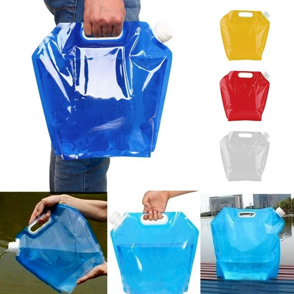 

5/10L Camping Water Bottle Portable Folding Water Container Bag Canister Outdoor Hiking Survival Seal Drinking Water Storage Bag