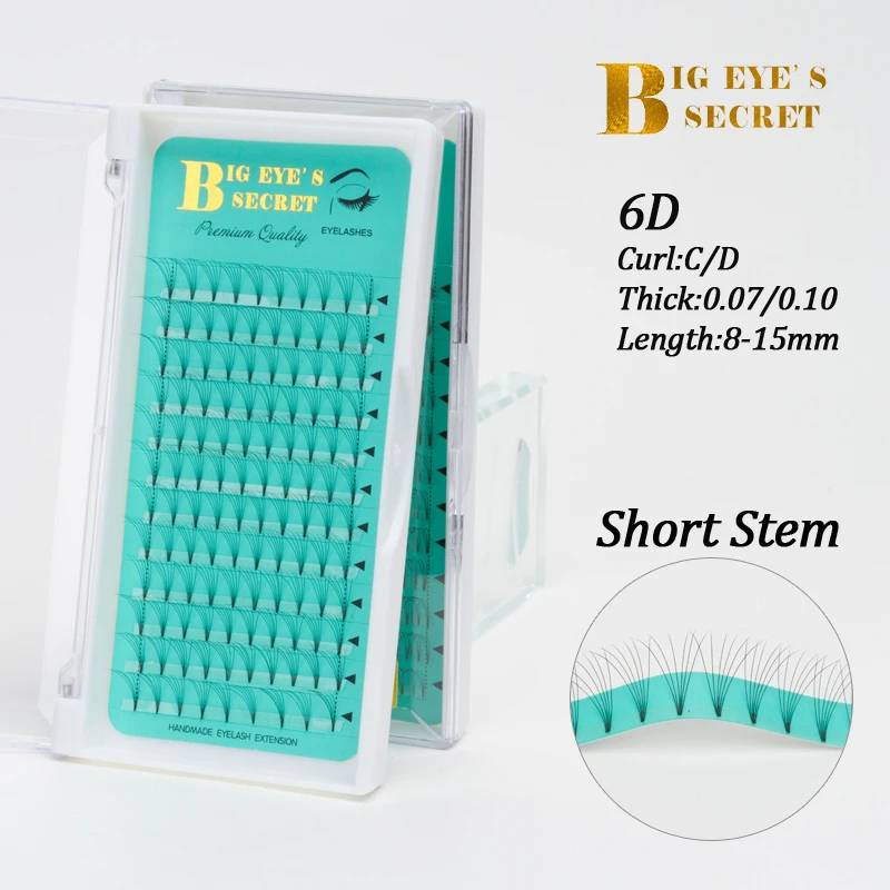 

Big eye's secret 6D Short Root Russia Volume Lashes Premade Fans Individual Eyelash Extension Make Up Tools