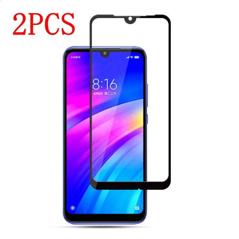 2 шт полное покрытие из закаленного стекла для Xiaomi Redmi 7 защитная пленка экрана 6 26