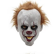 Клоун Косплей Стивен Кинг это пеннивайз косплей костюм Взрослый унисекс женский ужас клоун Хэллоуин костюм клоун Стивен маска - Цвет: Mask