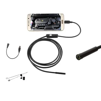 

Min Lens 5.5mm Cable Length 2 Meters 6 LED 2 in 1 Inspection Camera Endoscope for Computer And Cell Phones
