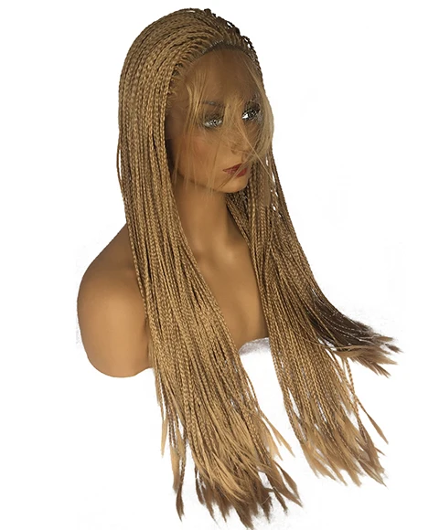 honey blonde braids Wig-11