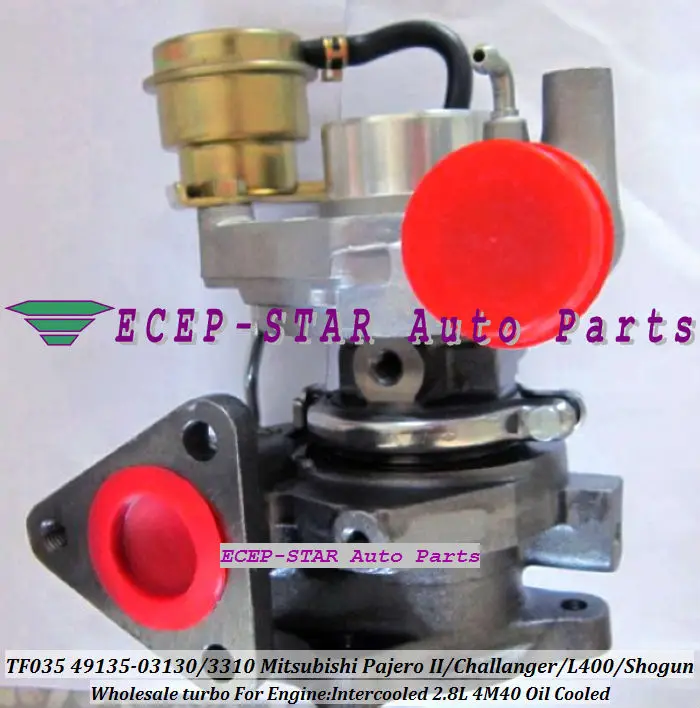 TF035-12T-4 49135-03130 49135-03310 Turbo Турбокомпрессор пригодный для Mitsubishi Pajero II Challanger L400 Shogun промежуточным 4M40 2.8L