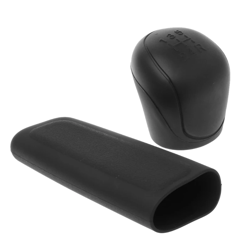 1Pair Universal Car Silicone Gear Head Shift Knob Cover Gear Shift Collars Handbrake Grip Car Hand Brake Covers Case New