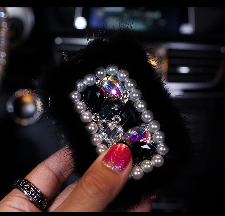 Мешок ключ жемчугом кристалл алмаза Женщины Девушки водительских прав Перл diamante rhinestone Красочные Хрустальный Ключ для автомобиля