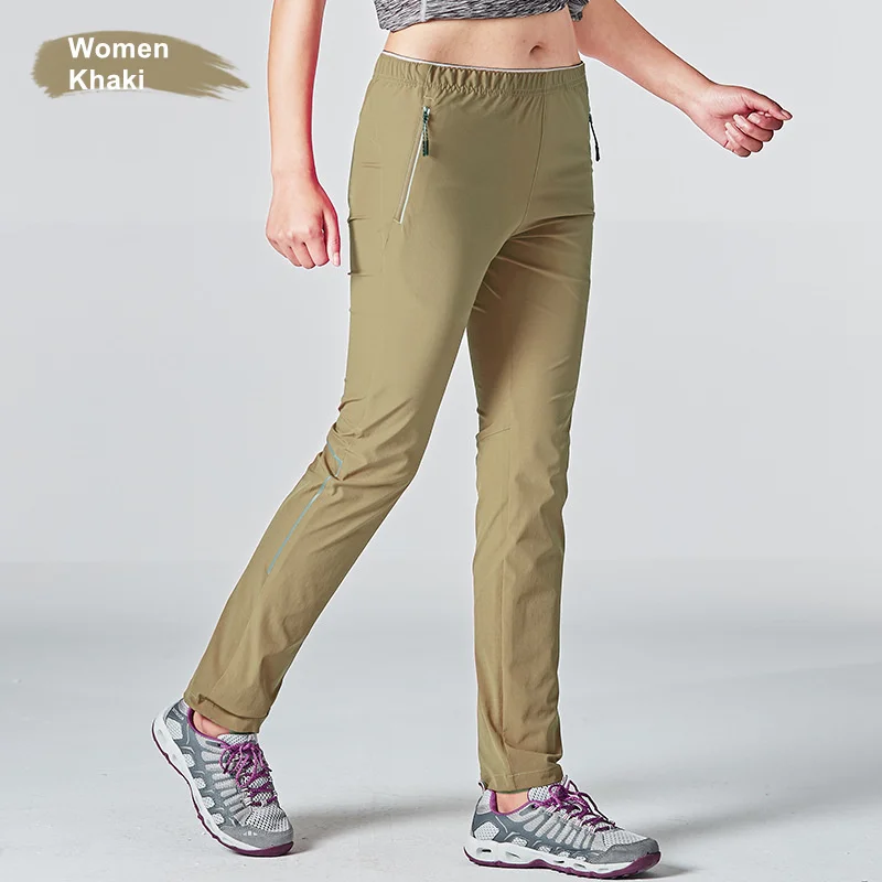 RAY GRACE походные брюки для мужчин и женщин эластичные Светоотражающие быстросохнущие брюки для бега, кемпинга, альпинизма, рыбалки, спорта на открытом воздухе