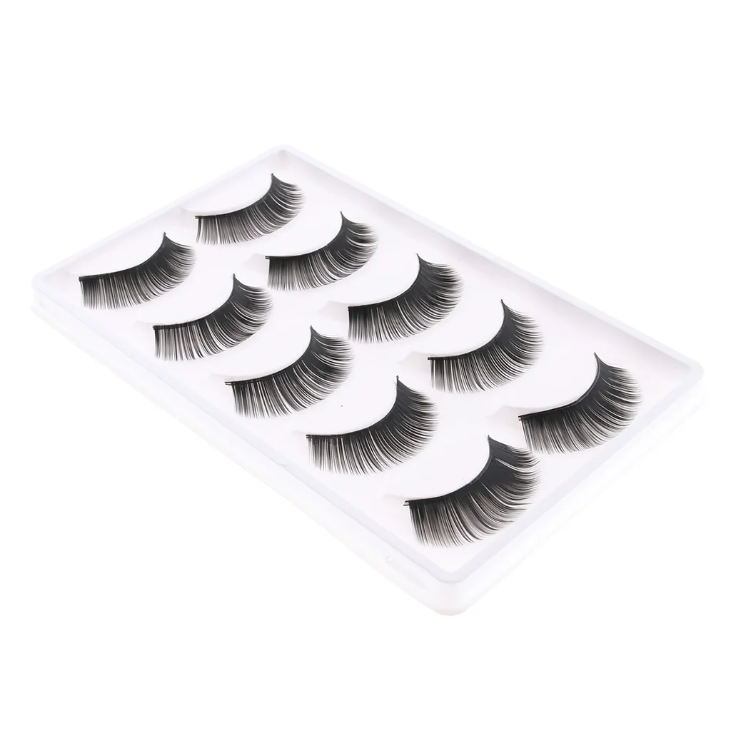 5 Pairs Plastic Thick False Doll Eyelashes For Blythe Doll Eye Makeup Black