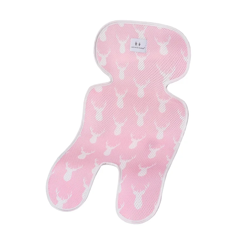 3D сетчатая детская коляска для новорожденных, подушка для защиты шеи, подушка для автомобиля, летняя Подушка для стула, подушка для стула матрац для кровати - Цвет: Pink deer head
