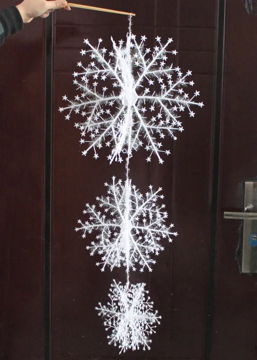 One Set Cheap Christmas decorations snowflake three dimensional