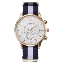 MIGEER Luxurious Trend Black & White Strap Watch Males Quartz Watch Informal Males Sport Enterprise Wrist Males Watch,relogio masculino