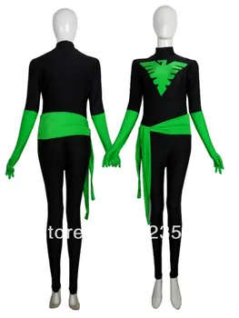 

Black & Green X-Men Phoenix Warrior Spandex Superhero Costume Halloween Costumes