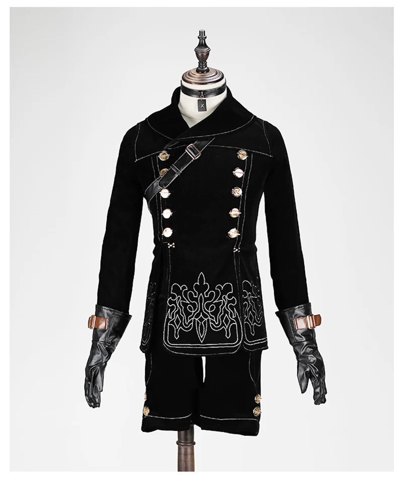 

NieR Automata YoRHa No.9 Type S Cosplay Costumes 9S Uniforms Top+Pants+Bag+Gloves+Necklace+Eyeshade Wig Sword Boots Shoes