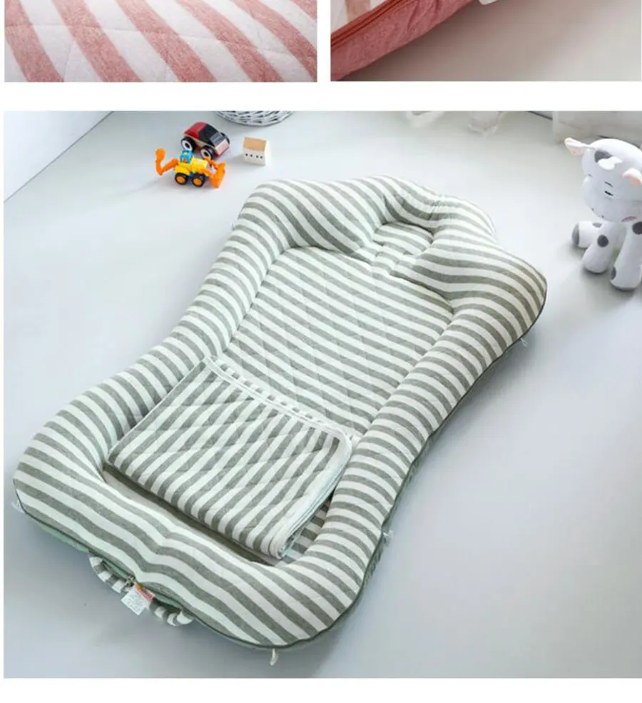 100*120 см детская хлопковая складная кровать Съемная кроватка портативная бионическая складная кровать подвижная Чистящая детская кровать