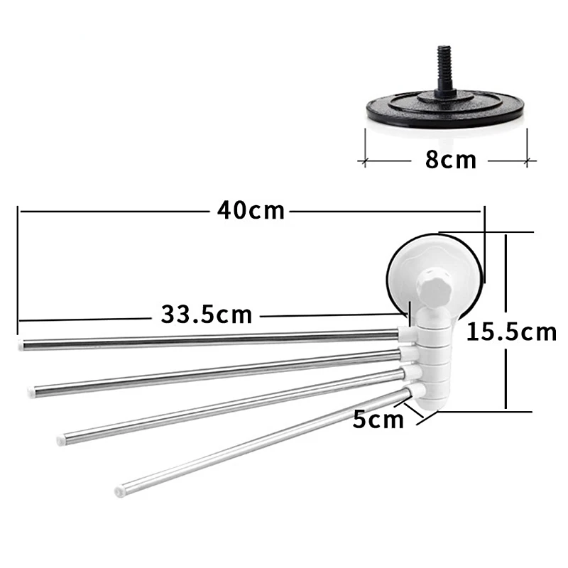 Wonderlife четыре шеста из нержавеющей стали настенный вращающийся вешалка для полотенец Держатель для ванной полка настенный органайзер для ванной комнаты