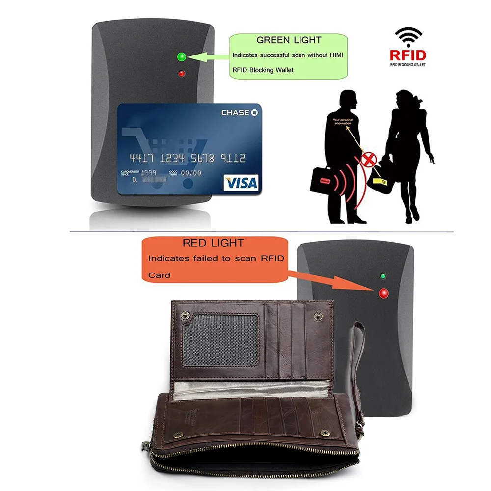 Мужской клатч кошелек из натуральной кожи с Rfid защитой|Кошельки| |