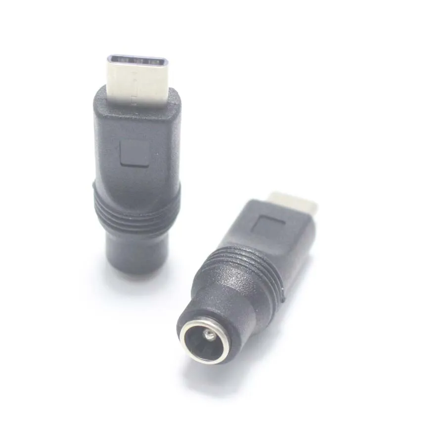 1 шт. 5 5x2 мм гнездовой разъем к USB Type C 3 Штекерный 90 / 180 градусов адаптер питания