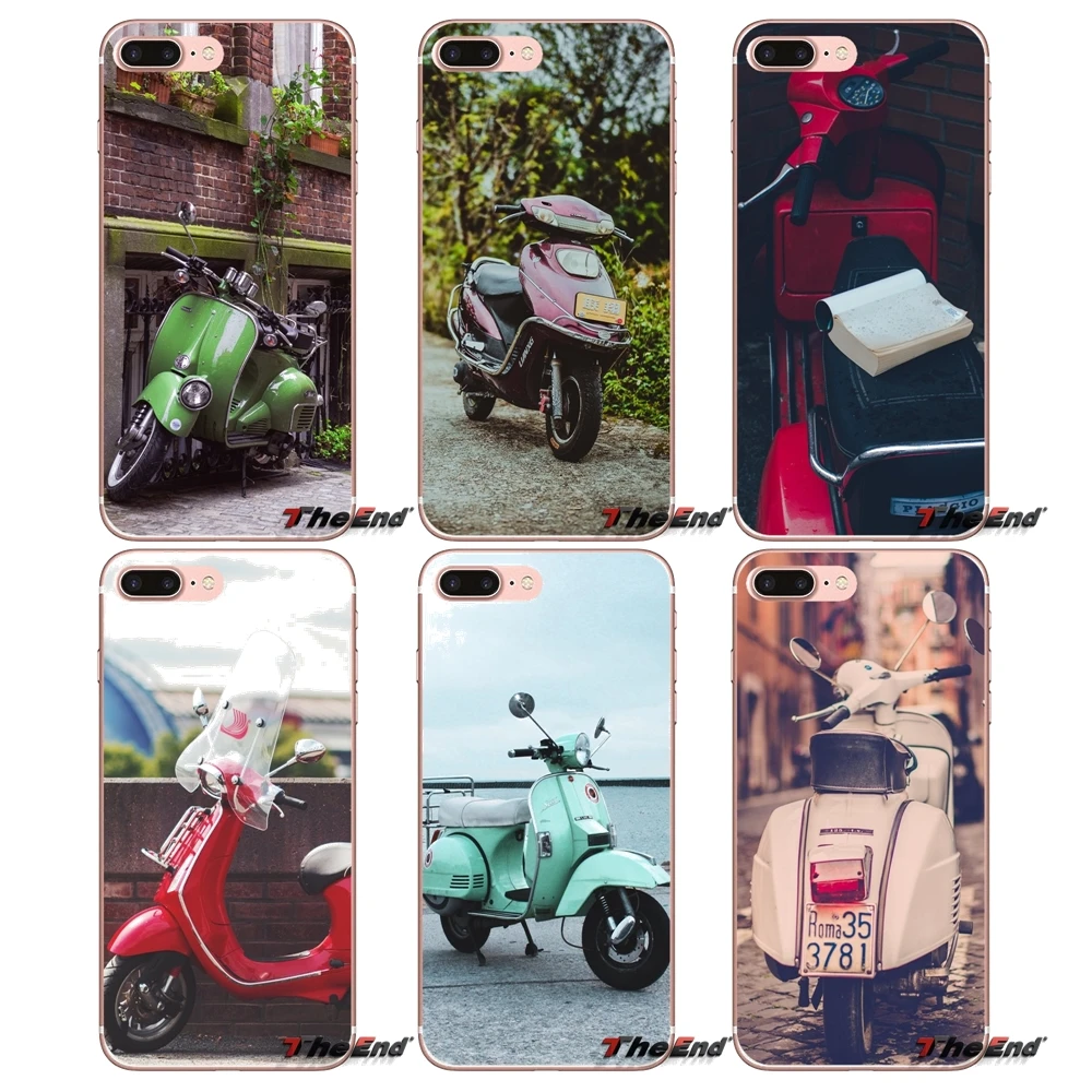 Силиконовый чехол для скутера autocycle autobike iPhone X 4 4S 5 5S 5C SE 6 6S 7 8 Plus Samsung Galaxy J1 J3 J5 J7 A3 A5