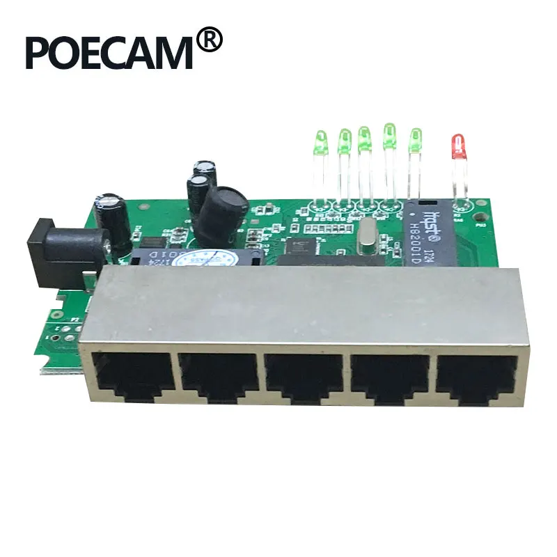5 Порты и разъёмы 12V 15V Пассивный Poe коммутатора ethernet 10/100 Мбит/с коммутатор poe 4