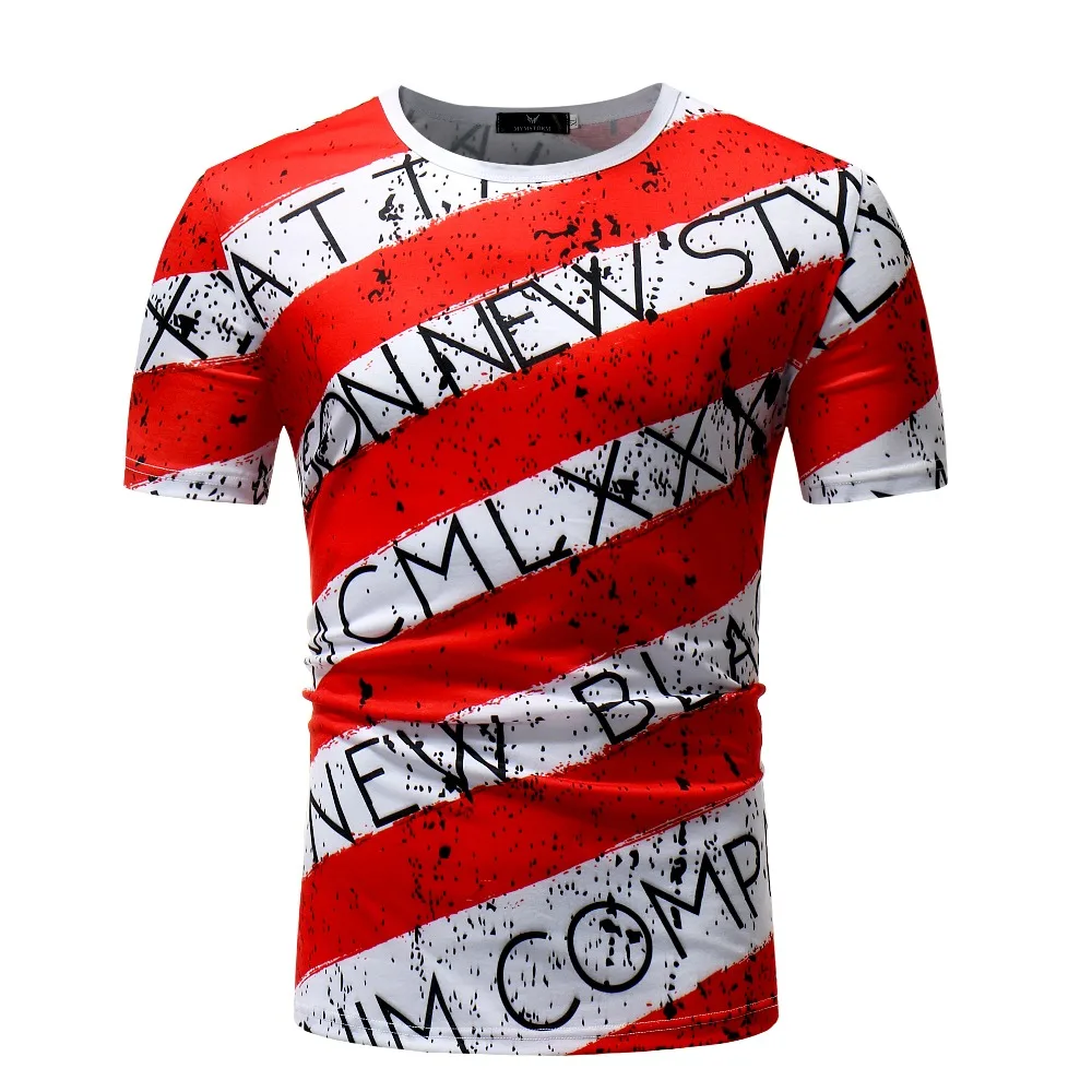 

Men's T-Shirts Fashion Striped O-Neck Mens Printed Short Sleeve T Shirts 2018 Mens Casual T Shirt Summer Tops Tees Plus size 3xl