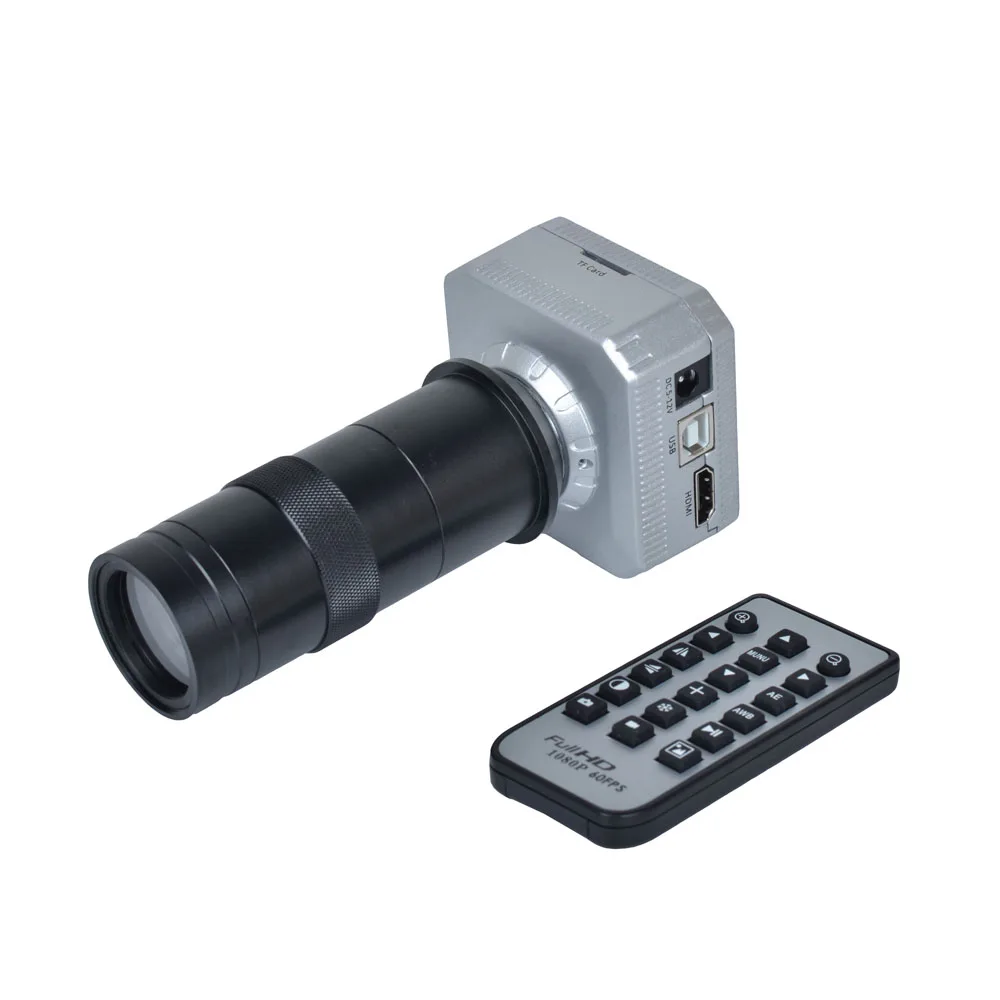 16MP 1080 P @ 60FPS HDMI USB Output Industriële Microscoop Camera + 100X C-mount Lens voor Industrie PCB lab Microscoop Accessoires 16MP 1080 P @ 60FPS HDMI USB Output Industriële Microscoop Camera + 100X C-mount Lens voor Industrie PCB lab Microscoop Accessoires