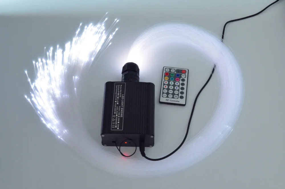 

16W RGBW LED light engine+ 150pcs 0.75mm 2M long end glow PMMA optical fiber kit