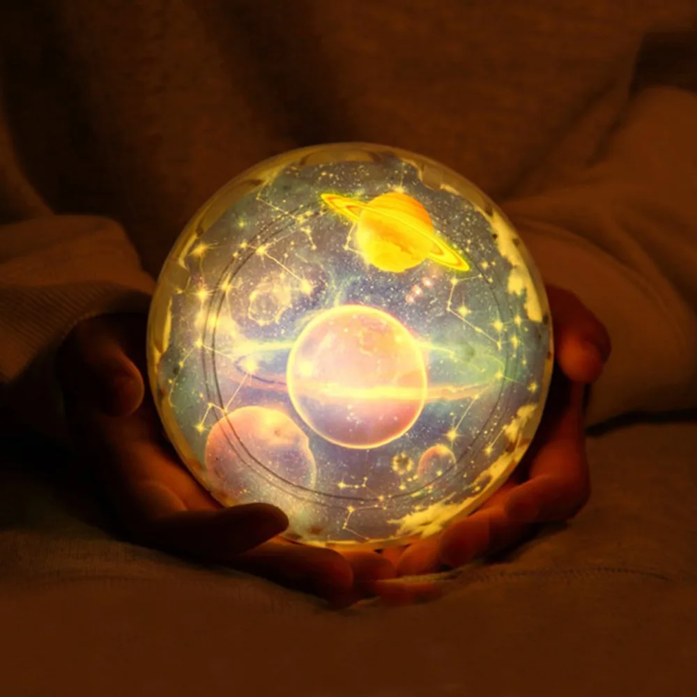 

Starry Sky Magic Star Moon Planet Rotating Galaxy Projector Lamp LED Night Light Cosmos Universe Luminaria Baby Lights For Gift