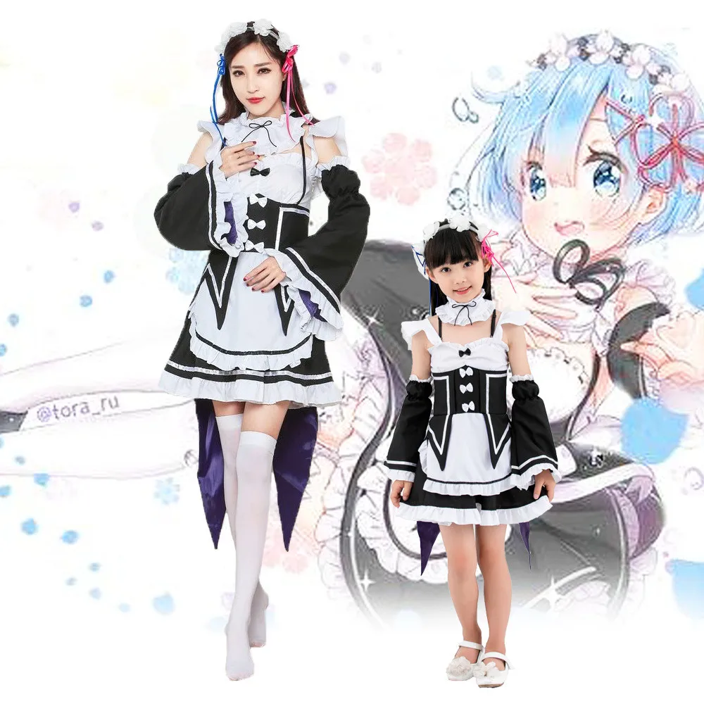 Платье для аниме косплея Re:zero Kara Hajimeru Isekai Seikatsu Life In a Different World Ram Rem платье служанки