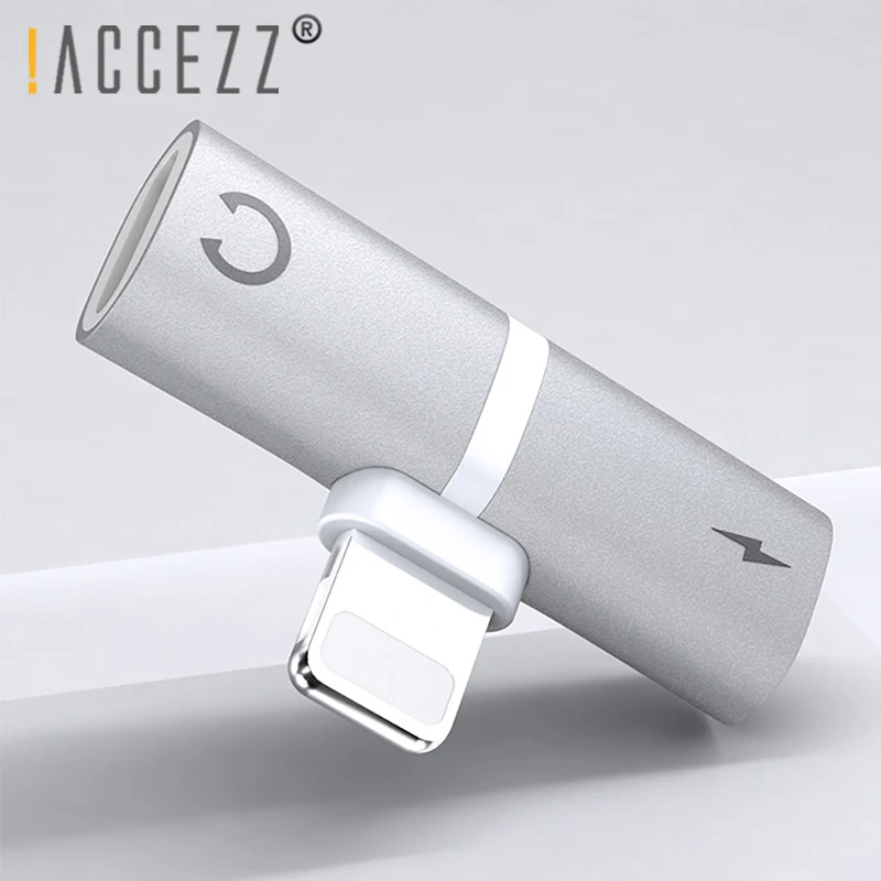 

!ACCEZZ 3 in 1 Dual Lighting Charging Listening Calling Adapter For Iphone X XS MAX XR 7 8 Plus Earphone Audio Charger Splitter