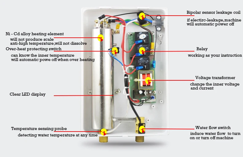 DMWD мгновенный Tankless домашний обогреватель воды Электрический быстрый нагрев кран Душ машина светодиодный Термостатический душ кухня