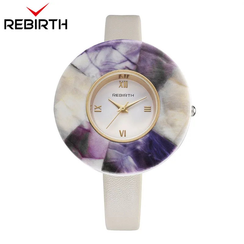 

REBIRTH Montres Femme Watches For Women Fashion Casual Ladies Watches Top Brand Luxury Quartz Leather Strap Clock Female Watch