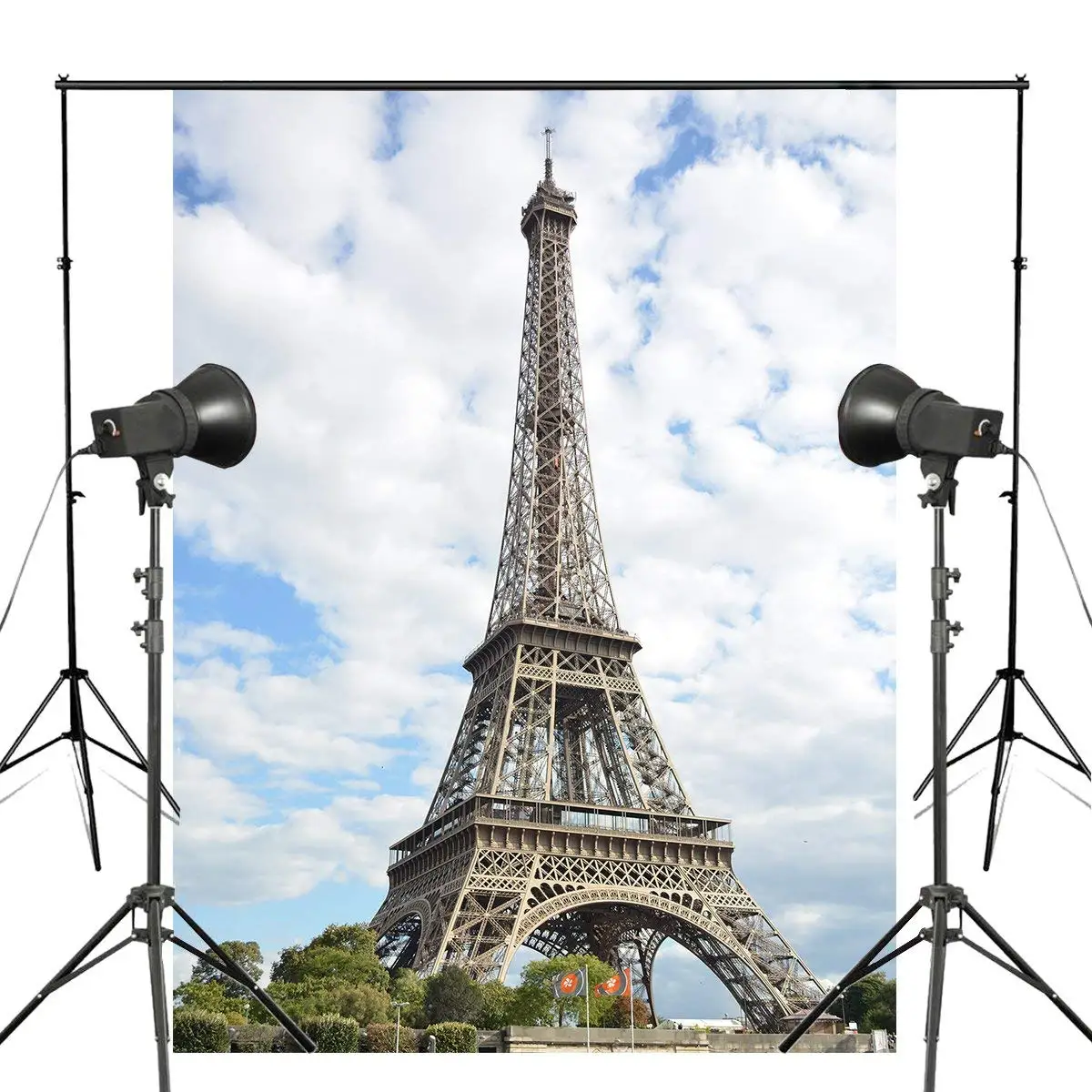 

150x220cm Eiffel Tower White Clouds Photography Background Paris Architectural landscape Backdrop Studio Photography Backdrop
