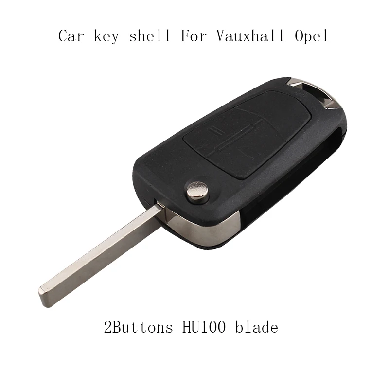 2 кнопки HU100 лезвие автомобиля брелок для ключей ForVauxhall Opel Astra H 2004-2008 Zafira B 2005-2010 Чехол для дистанционного ключа автомобиля