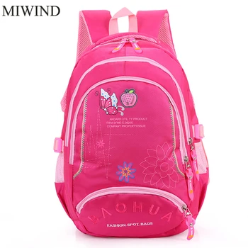 

Free Shipping MIWIND Boys And Girls Book Bag Breathable Backpacks Children School Bags Leisure Travel Shoulder Backpack WU022