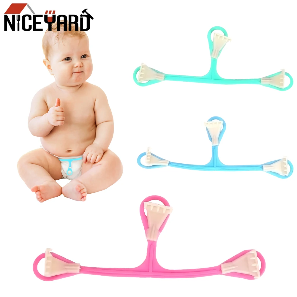 

NICEYARD 3Pcs/lot 3 Colors Infant Diaper Belt Buckles Safety Nappy Belt Plastic Baby Snappi Cloth Diaper Fasteners