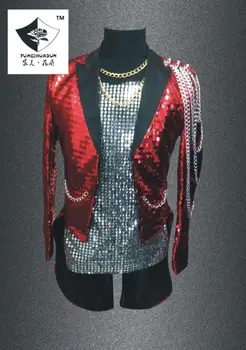 

HSS20012 Men Sequin swallowtail Costume