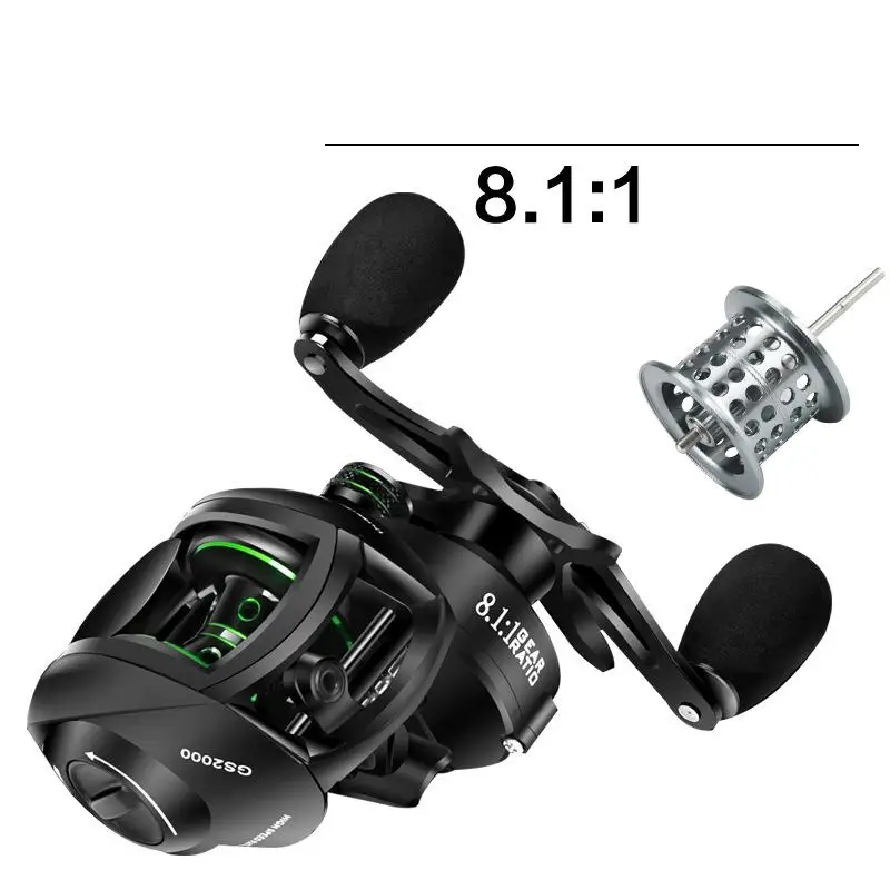 

GS2000 double wire cup Anti-explosion line baitcast wheel High speed ratio 8.1:1 Lu Yalun Leiqiang fishing reel