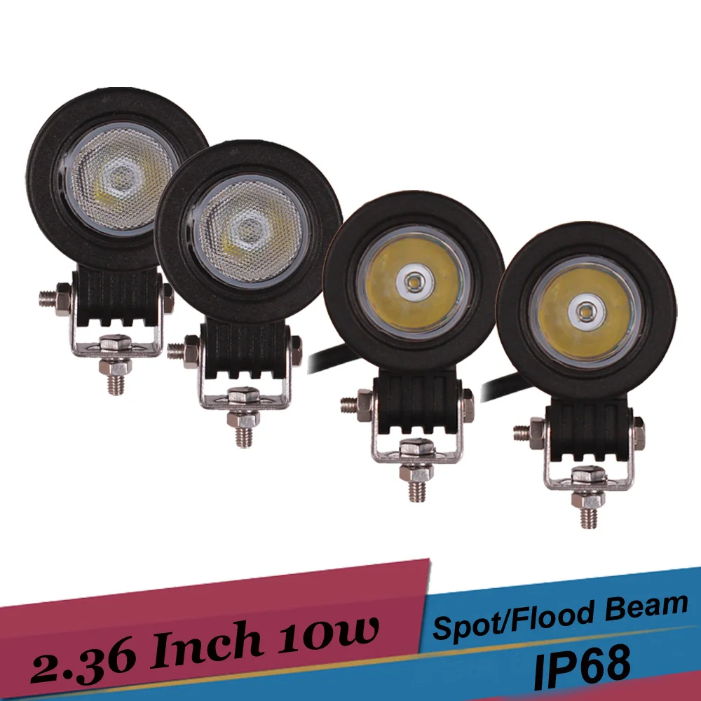 10วัตต์มินิLED OffroadทำงานไฟตัดหมอกโคมไฟSUV UTVรถพ่วง4WD 4X4รถบรรทุกขับรถแสงสำหรับโตโยต้าพราโด้เปอโยต์...