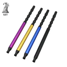 SY 1 комплект 30 см Набор ручек кальяна алюминиевый стержень шланг мундштук наконечники костюм для диаметра 12 мм ремниевый шланг Аксессуары для кальяна