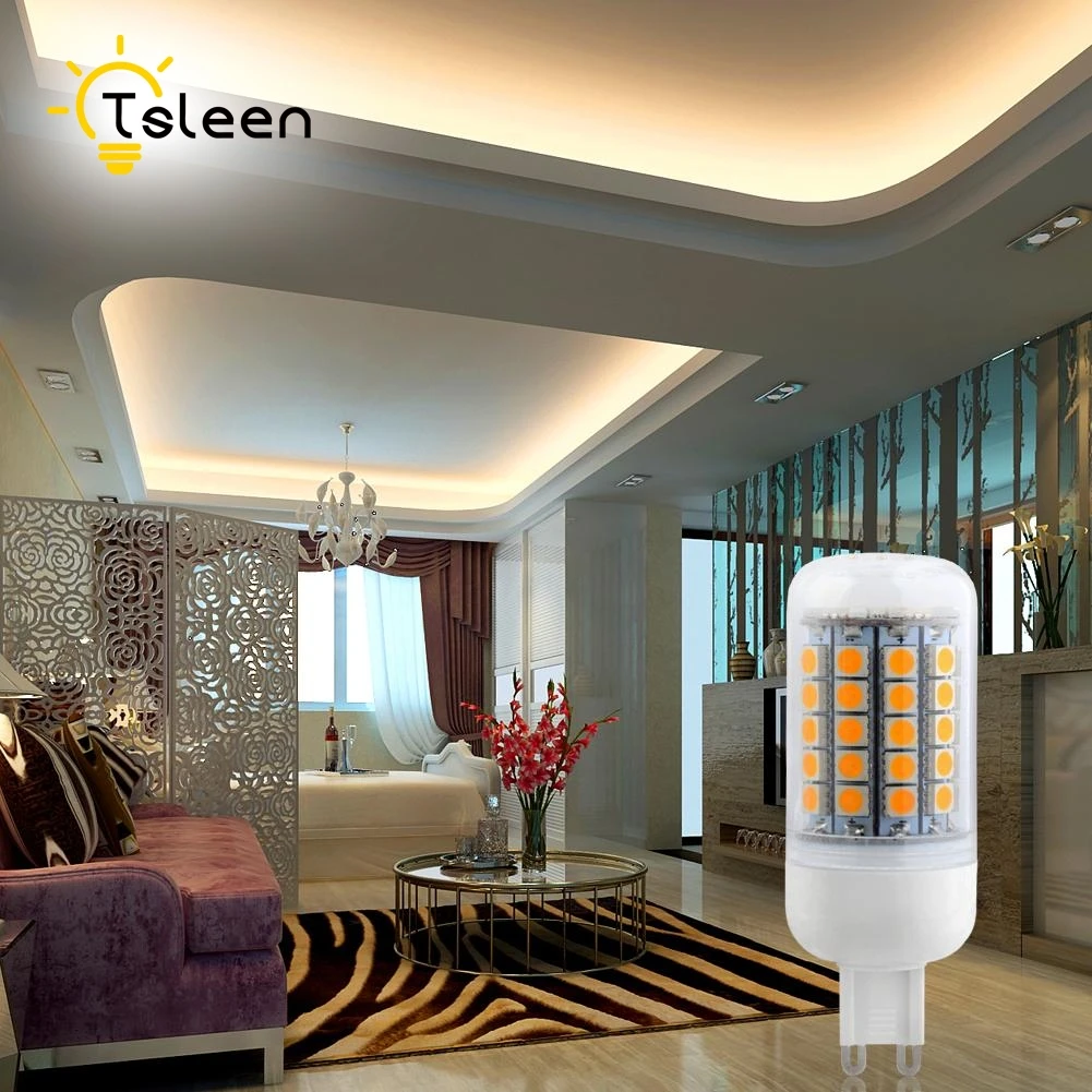 Светодиодная лампа TSLEEN G9 220 В 9 Вт 11 12 13 15 светодиодсветильник кукуруза 5050 SMD