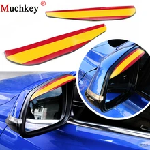 French Russia Flag 3 Colors Rear View Mirrors Rain Shade Rainproof Eyebrow Cover Car Rear View Mirror Sticker Rain Shield 2Pcs