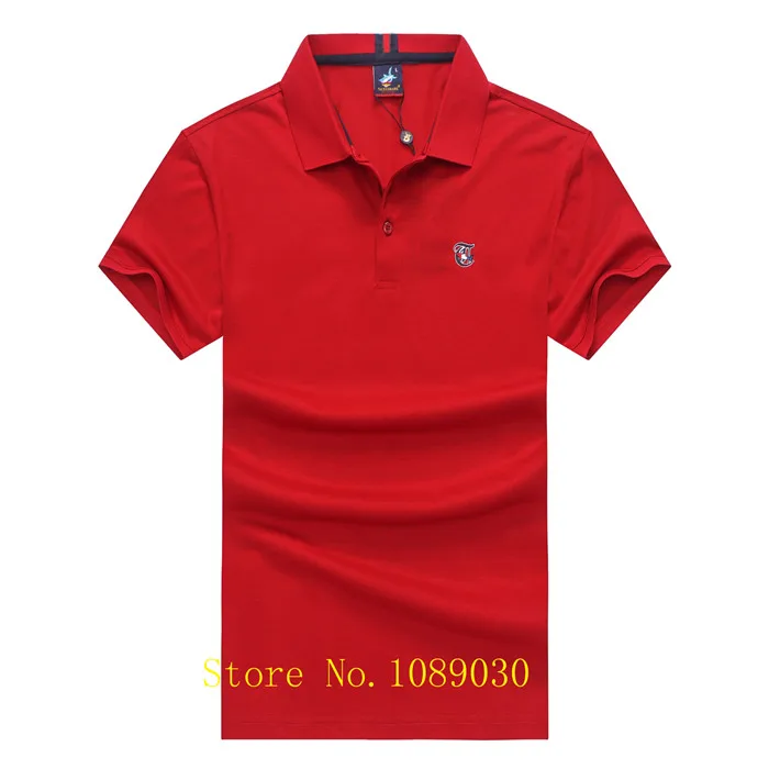 Бренд Tace& Shark polo, мужская одежда с коротким рукавом, летние мужские рубашки поло, модные дизайнерские высококачественные мужские рубашки поло с вышивкой - Цвет: 5980-RED