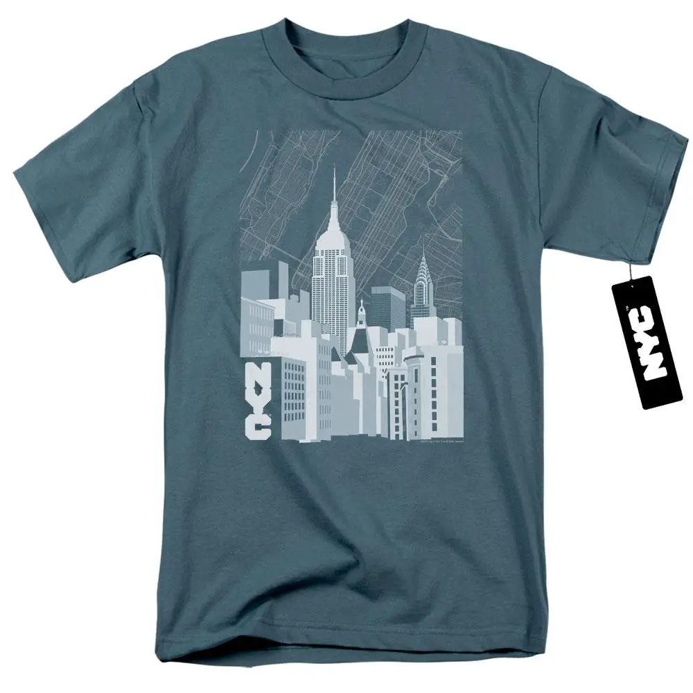Мужская однотонная Классическая футболка New York City Manhattan | одежда