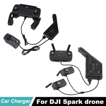 Spark Car Charger for DJI Spark Battery and Remote Controller Charging Hub Car Connector USB Adapter for Spark DJI Drone Charger