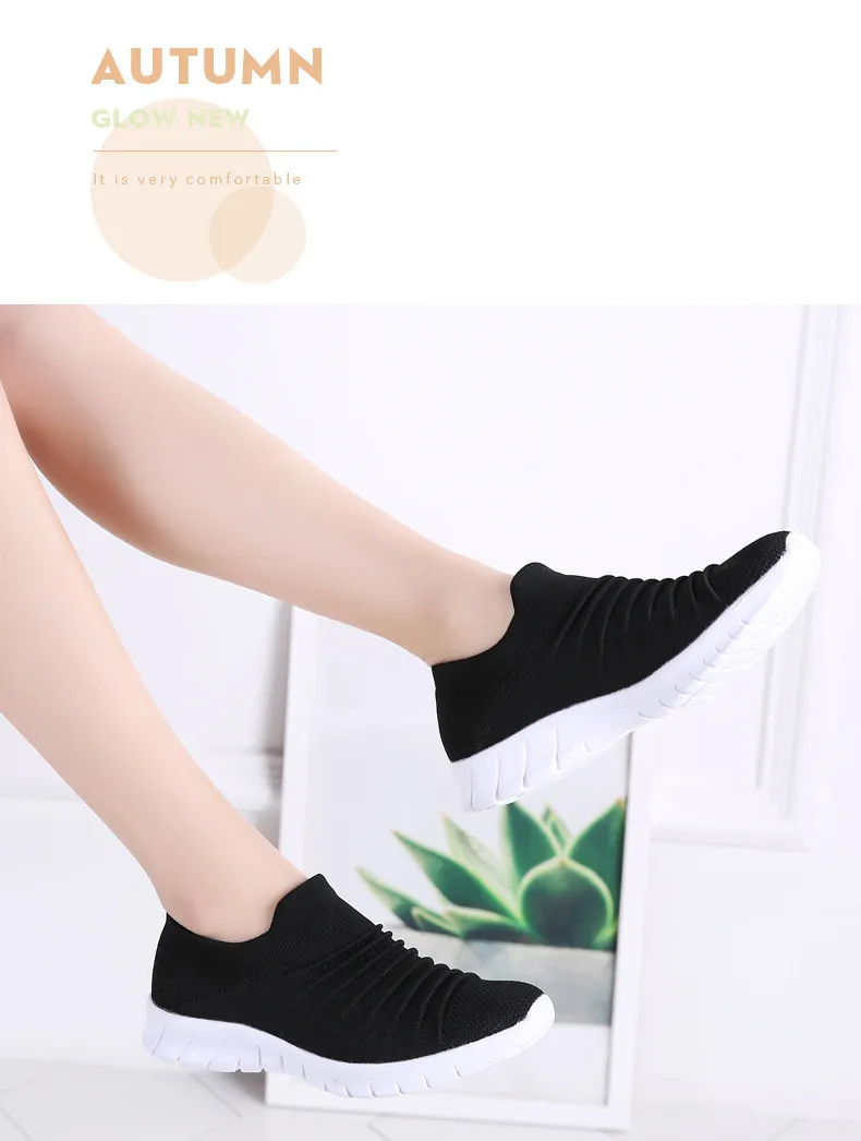 Sneakers Women Flats Shoes Summer Breathable Flying Weaving Casual Shoes Woman Slip-on creepers moccasins Ladies Shoes (13)