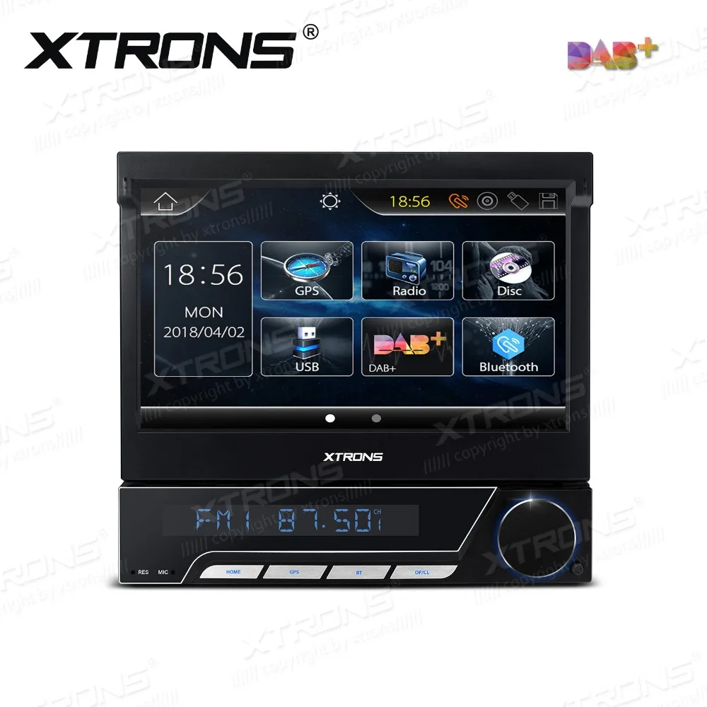 Sale XTRONS Universal 7 inch Motorized Digital Motorized Detachable face panel Single 1 Din Car DVD Player Radio GPS Navigation DAB+ 1
