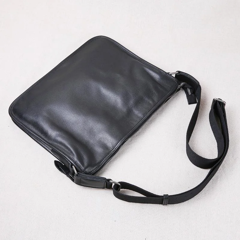 US $55.63 Aetoo Leather Male Bag UltraThin Shoulder Crossbody Bag European And American Fashion Cowhide Simple Casual Horizontal Bag