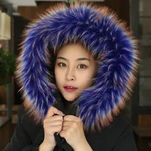 Разноцветное новое зимнее пуховое пальто с воротником из искусственного меха енота, с воротником из искусственного лисьего меха, на заказ, меховые шарфы, парка, пальто с меховым воротником